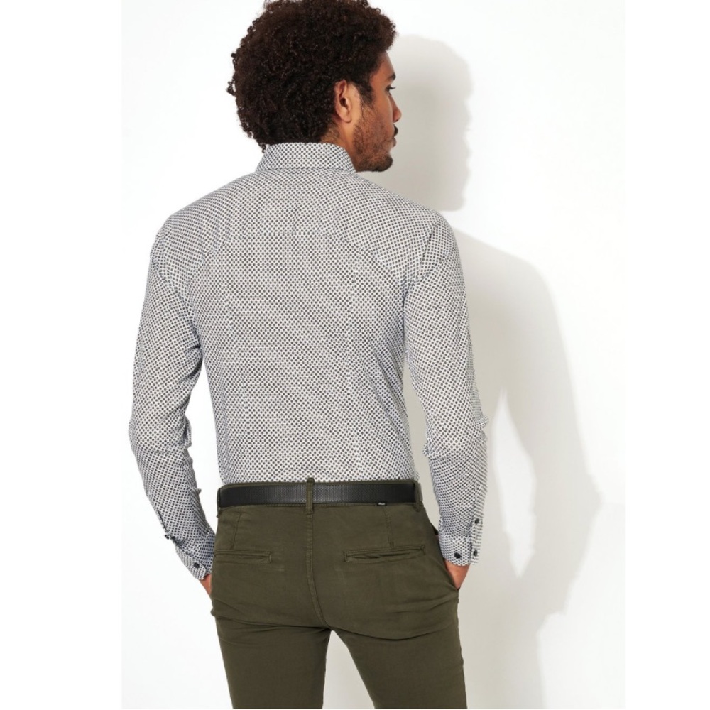 DESOTO Casual Kent Monochrome Geometric Shirt - Picture 4 of 11